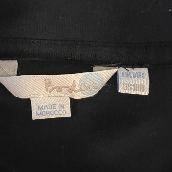 Boden Women’s Jersey Dress Black Size 10 Stretch Long Sleeve - Picture 3 of 8